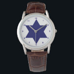 Israeli Air Force Roundel  Wrist Watch<br><div class="desc">Here is a truly great looking watch for any man (woman too) in your life. The watch has a very masculine design that he will proudly wear. Other styles are available for you to select from. For more like this, visit: www.zazzle.com/azorean and then browse the Watches Collection. #israel defenseforces #israelairforce...</div>