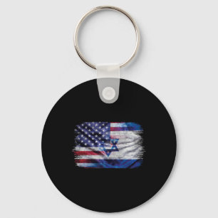 Israeli American Flag Pride Israel Usa For Women M Key Ring
