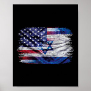 Israeli American Flag Pride Israel Usa For Women M Poster