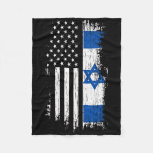 Israeli American Flag - Pride Israel Usa Shirt Fleece Blanket