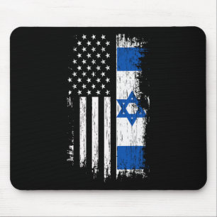 Israeli American Flag - Pride Israel Usa Shirt Mouse Mat