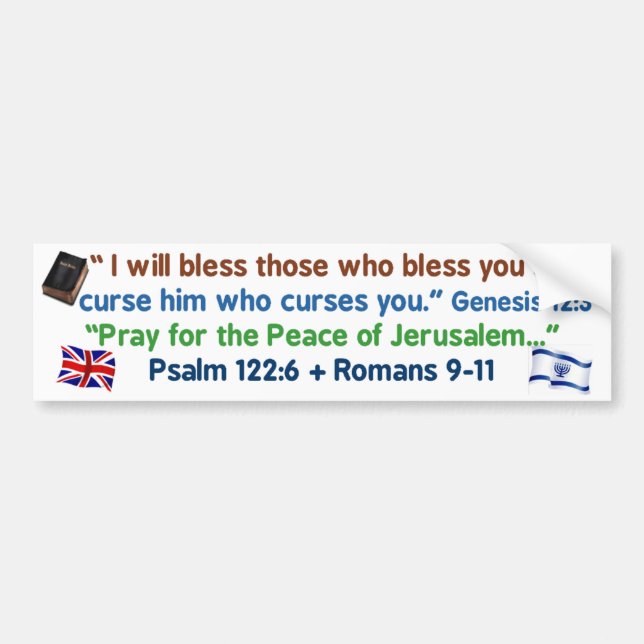 Israeli British flag collection Bumper Sticker (Front)