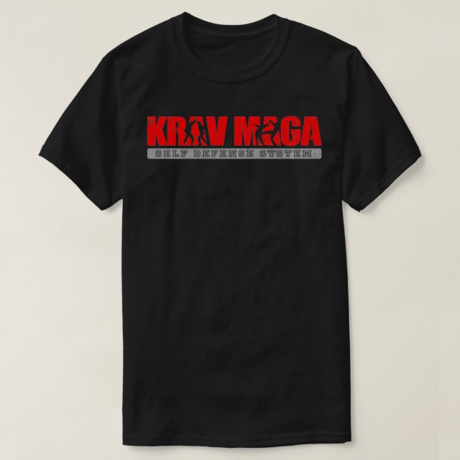 Israeli Close Combat Self Defense System Krav Maga T-Shirt (Design Front)