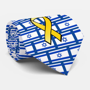Israeli Flag Bring Them Home Free the Hostages Tie