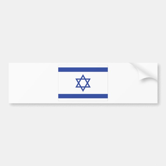 israeli Flag Bumper Sticker (Front)