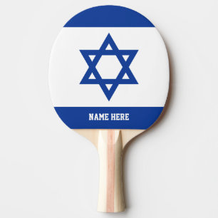 Israeli flag custom table tennis ping pong paddle