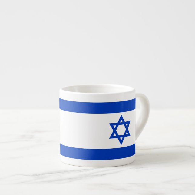 Israeli flag espresso cup (Front Right)