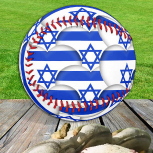 Israeli Flag, Hearts - Baseballs, Love Israel Baseball