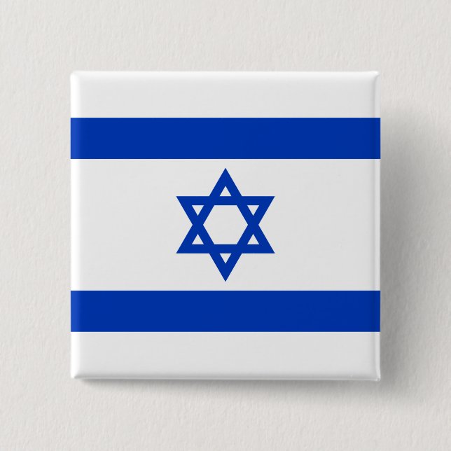 Israeli Flag (Israel) 15 Cm Square Badge (Front)
