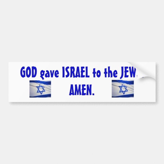 israeli_flag_Israel, israeli_flag_Israel, GOD g... Bumper Sticker (Front)