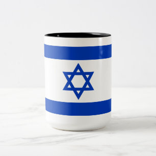 Israeli Flag (Israel) Two-Tone Coffee Mug