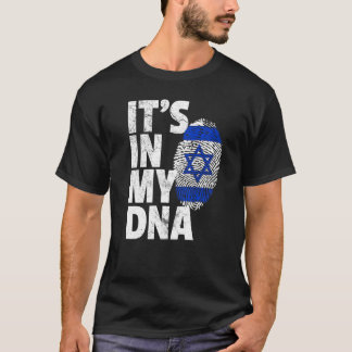 Israeli Israel Flag It's In My Dna Christmas Coun T-Shirt