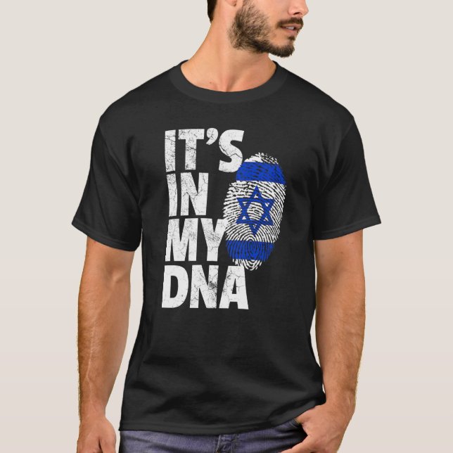 Israeli Israel Flag It's In My Dna Christmas  Coun T-Shirt (Front)