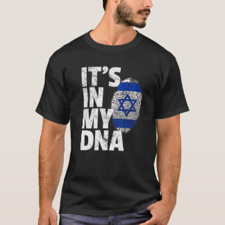 Israeli Israel Flag IT's IN MY DNA Christmas Gift T-Shirt