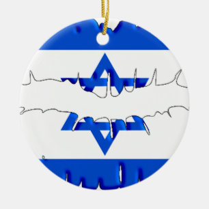 Israeli Kiss Ceramic Tree Decoration