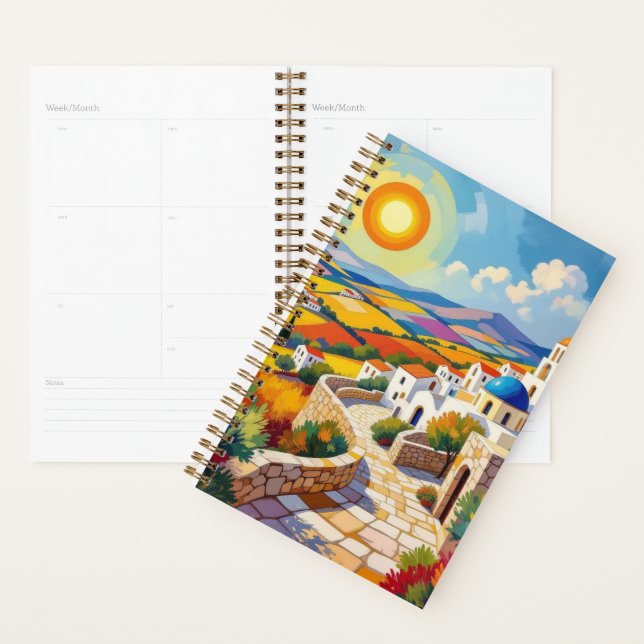 Israeli Mediterranean Landscape – Colourful Design Planner (Display)