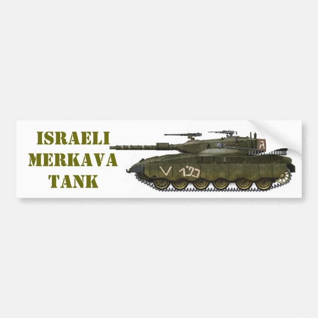 ISRAELI MERKAVA TANK BUMPER STICKER (Front)