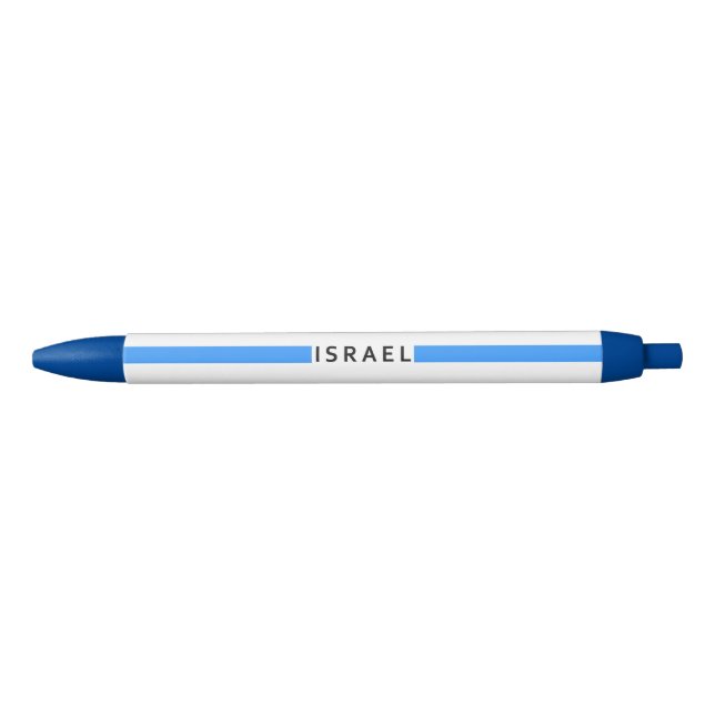 Israeli minimalistic flag black ink pen (Front)