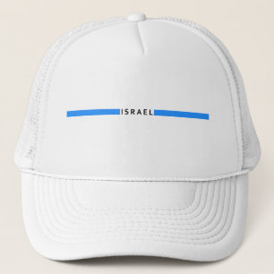 Israeli minimalistic flag trucker hat