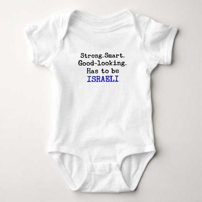 israeli strong baby bodysuit (Front)