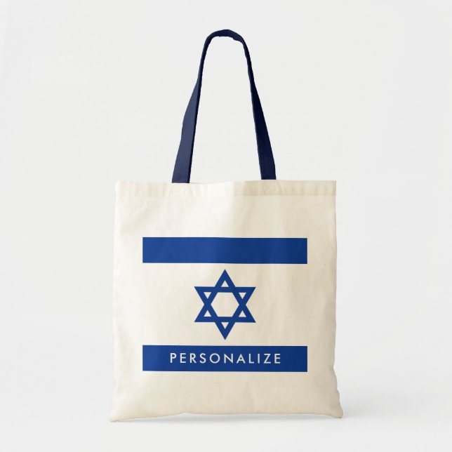 Israelian flag of Israel custom tote bag (Front)