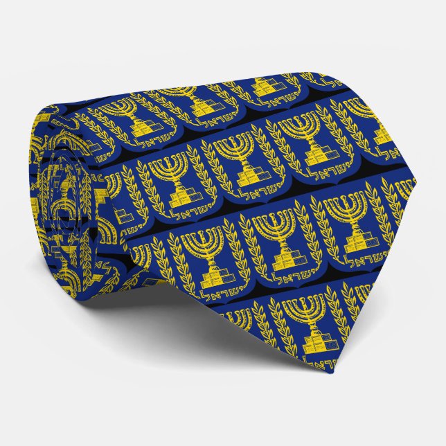 Israel's Emblem - Supreme Court Version Tie (Rolled)