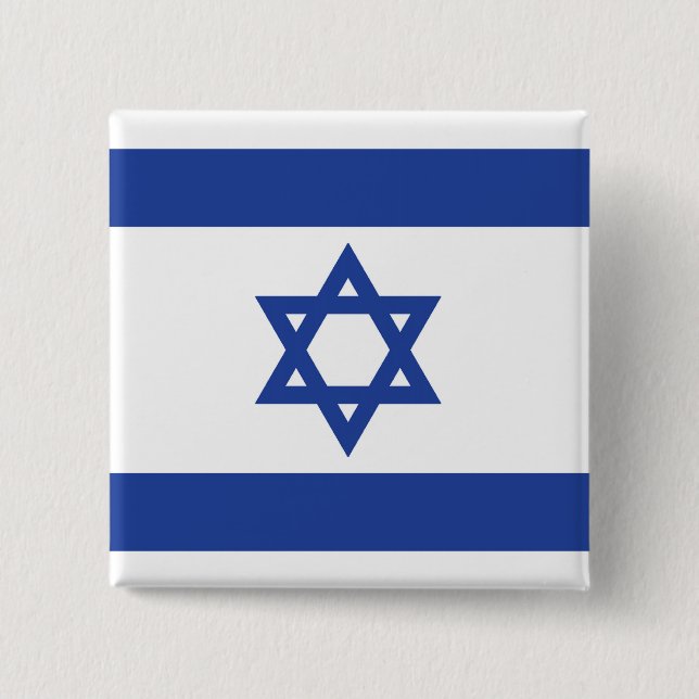 Israel's Flag 15 Cm Square Badge (Front)