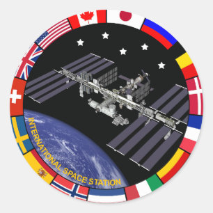 ISS Emblem Logo Classic Round Sticker