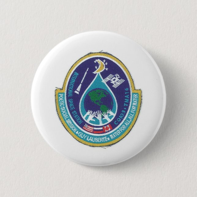 ISS INTERNATIONAL SPACE STATION 6 CM ROUND BADGE (Front)