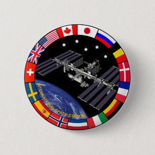 ISS Members Composite Logo 6 Cm Round Badge