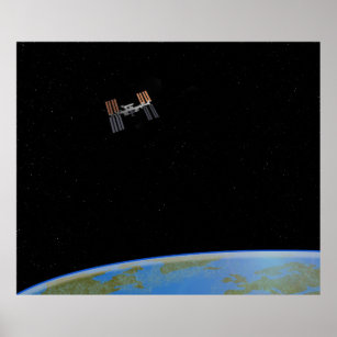 ISS or International Space Station Poster