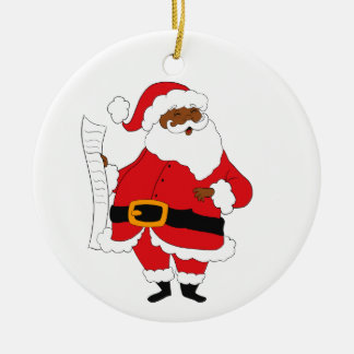 Issa Black Santa Ceramic Tree Decoration