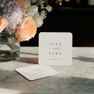 ISSA Minimalist Square Paper Coaster