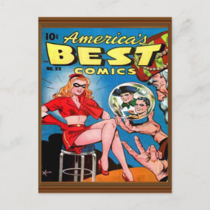 Issue 25 Best Superhero Comic America Postcard
