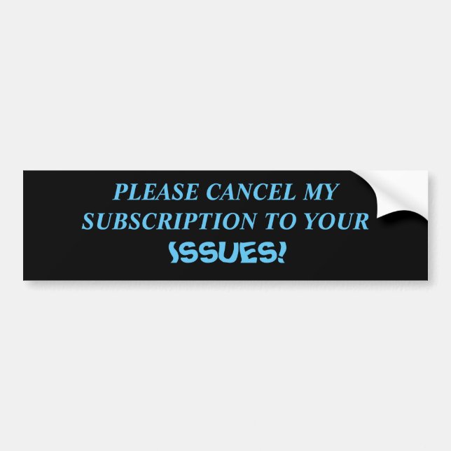 ISSUES Bumper Sticker (Front)
