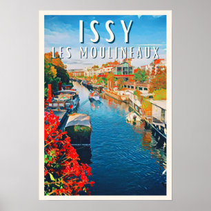 Issy les Moulineaux Photo Vintage Poster