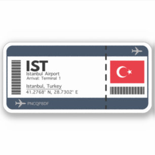 IST Istanbul Boarding Pass - Airport Ticket