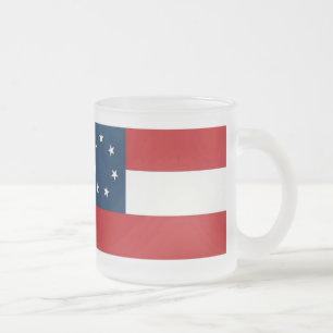 Ist NATIONAL FLAG Frosted 10 oz Glass Mug Coffee Mug