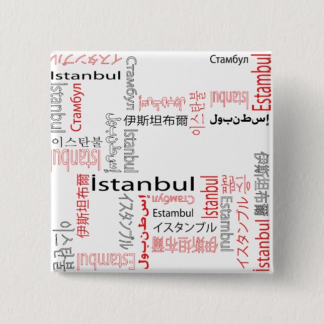 Istanbul 15 Cm Square Badge (Front)
