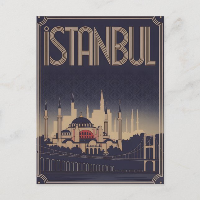 Istanbul art deco postcard (Front)