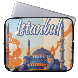 Istanbul Aya Sophia Mosque vintage travel poster Laptop Sleeve