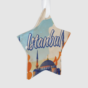 Istanbul Aya Sophia Mosque vintage travel poster Ornament