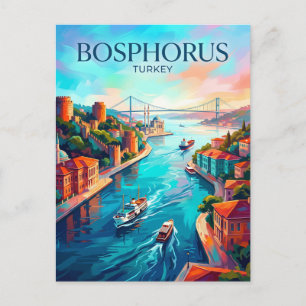 Istanbul - Bosphorus Turkey Postcard