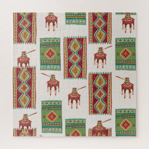 Istanbul Carpets Coffee: Vintage Pattern Jigsaw Puzzle