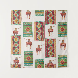 Istanbul Carpets Coffee: Vintage Pattern Tapestry