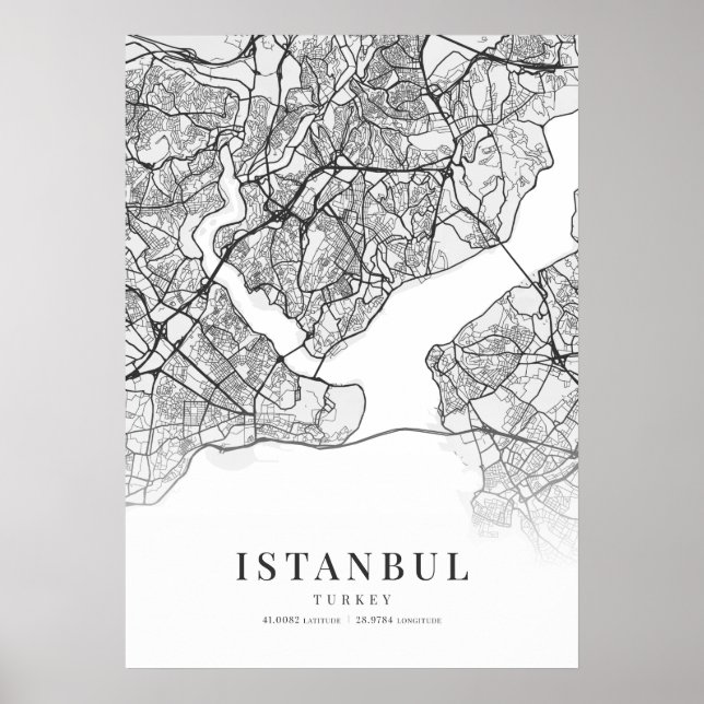 Istanbul City Map Poster (Front)