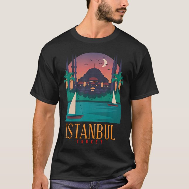 Istanbul City - Turkey Skyline T-Shirt (Front)