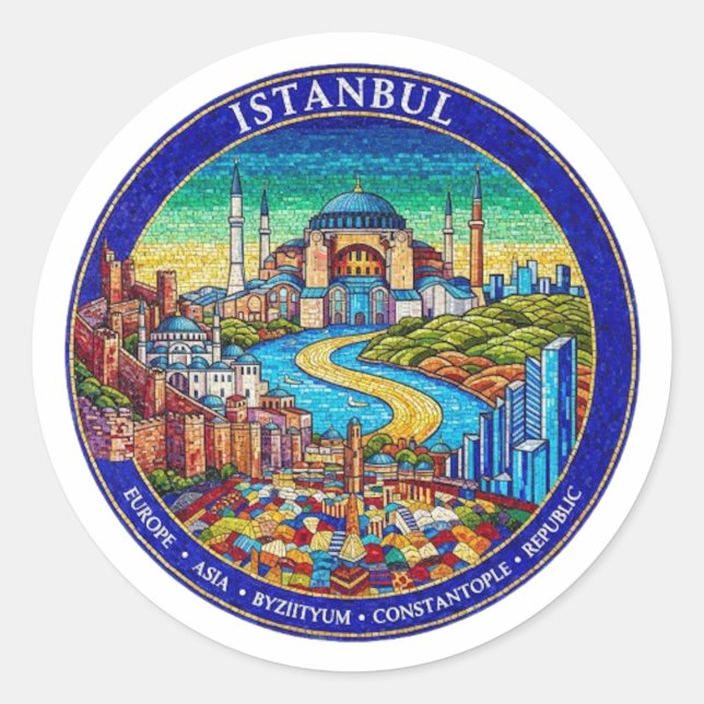 ISTANBUL CLASSIC ROUND STICKER (Front)