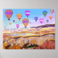 Istanbul colourful hot air ballon festival 
