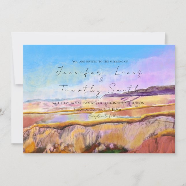 Istanbul colourful landscape  invitation (Front)